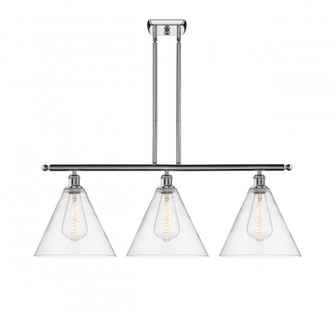 Berkshire - 3 Light - 39 inch - Polished Chrome - Stem hung - Island Light (3442|516-3I-PC-GBC-122-LED)