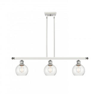 Athens - 3 Light - 36 inch - White Polished Chrome - Stem hung - Island Light (3442|516-3I-WPC-G124-6)
