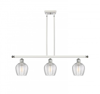 Norfolk - 3 Light - 36 inch - White Polished Chrome - Cord hung - Island Light (3442|516-3I-WPC-G462-6)