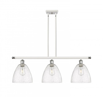 Bristol - 3 Light - 36 inch - White Polished Chrome - Stem hung - Island Light (3442|516-3I-WPC-GBD-94-LED)