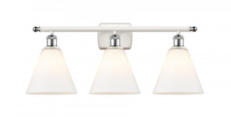 Berkshire - 3 Light - 28 inch - White Polished Chrome - Bath Vanity Light (3442|516-3W-WPC-GBC-81-LED)