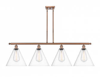 Berkshire - 4 Light - 50 inch - Antique Copper - Stem hung - Island Light (3442|516-4I-AC-GBC-122-LED)