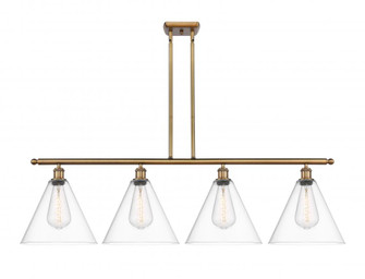 Berkshire - 4 Light - 50 inch - Brushed Brass - Stem hung - Island Light (3442|516-4I-BB-GBC-122)