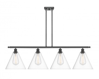 Berkshire - 4 Light - 50 inch - Matte Black - Stem hung - Island Light (3442|516-4I-BK-GBC-122-LED)