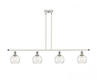 Athens - 4 Light - 48 inch - White Polished Chrome - Stem hung - Island Light (3442|516-4I-WPC-G124-6)