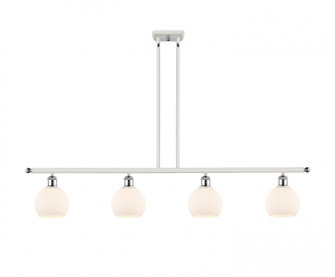 Athens - 4 Light - 48 inch - White Polished Chrome - Stem hung - Island Light (3442|516-4I-WPC-G121-6-LED)