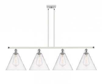 Berkshire - 4 Light - 50 inch - White Polished Chrome - Stem hung - Island Light (3442|516-4I-WPC-GBC-122-LED)