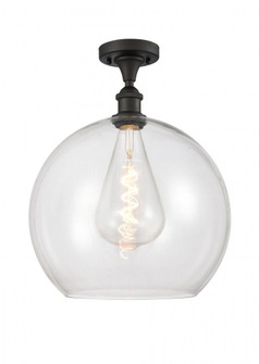 Athens - 1 Light - 14 inch - Oil Rubbed Bronze - Semi-Flush Mount (3442|516-1C-OB-G122-14)