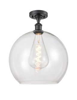 Athens - 1 Light - 14 inch - Matte Black - Semi-Flush Mount (3442|516-1C-BK-G122-14-LED)