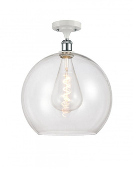 Athens - 1 Light - 14 inch - White Polished Chrome - Semi-Flush Mount (3442|516-1C-WPC-G122-14-LED)