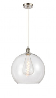 Athens - 1 Light - 14 inch - Brushed Satin Nickel - Cord hung - Pendant (3442|516-1P-SN-G122-14)