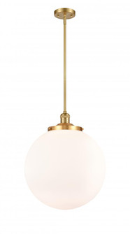 Beacon - 1 Light - 16 inch - Satin Gold - Stem Hung - Pendant (3442|201S-SG-G201-16-LED)