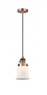 Canton - 1 Light - 5 inch - Antique Copper - Cord hung - Mini Pendant (3442|201CSW-AC-G181S-LED)