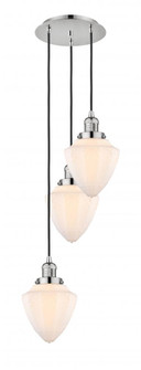 Bullet - 3 Light - 14 inch - Polished Nickel - Cord hung - Multi Pendant (3442|113F-3P-PN-G661-7)