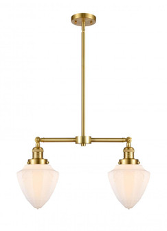 Bullet - 2 Light - 24 inch - Satin Gold - Stem Hung - Adjustable Island Light (3442|209-SG-G661-7-LED)