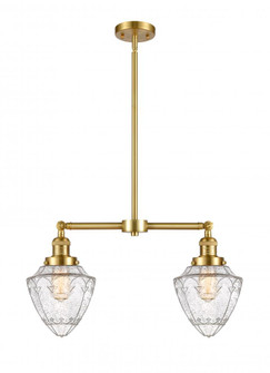 Bullet - 2 Light - 24 inch - Satin Gold - Stem Hung - Adjustable Island Light (3442|209-SG-G664-7)