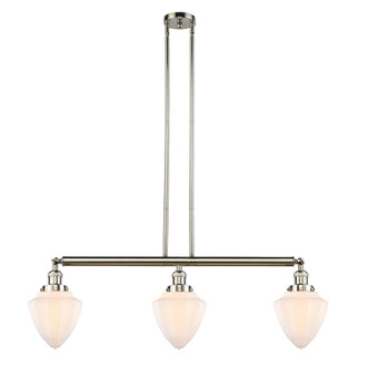 Bullet - 3 Light - 38 inch - Polished Nickel - Stem Hung - Adjustable Island Light (3442|213-PN-G661-7-LED)
