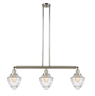 Bullet - 3 Light - 38 inch - Polished Nickel - Stem Hung - Adjustable Island Light (3442|213-PN-G664-7-LED)