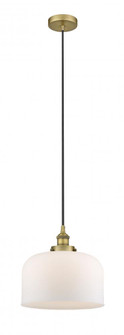 Bell - 1 Light - 12 inch - Brushed Brass - Cord hung - Mini Pendant (3442|616-1PH-BB-G71-L-LED)