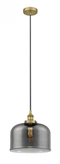 Bell - 1 Light - 12 inch - Brushed Brass - Cord hung - Mini Pendant (3442|616-1PH-BB-G73-L-LED)