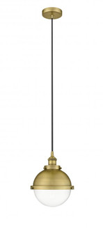 Hampden - 1 Light - 9 inch - Brushed Brass - Cord hung - Mini Pendant (3442|616-1PH-BB-HFS-82-BB-LED)