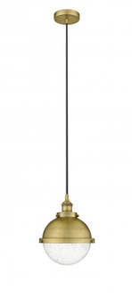 Hampden - 1 Light - 9 inch - Brushed Brass - Cord hung - Mini Pendant (3442|616-1PH-BB-HFS-84-BB)