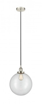 Beacon - 1 Light - 12 inch - Polished Nickel - Cord hung - Mini Pendant (3442|616-1PH-PN-G202-12)