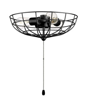 3 Light Cage Bowl LED Light Kit in Flat Black (20|LK2801-FB-LED)