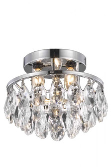 Clara Collection Flush Mount D10in H7in Lt:3 Chrome Finish (758|LD9805F10C(872))
