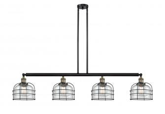 Bell Cage - 4 Light - 53 inch - Black Antique Brass - Stem Hung - Adjustable Island Light (3442|214-BAB-G72-CE)