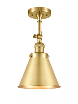 Appalachian - 1 Light - 8 inch - Satin Gold - Adjustable Semi-Flush Mount (3442|201F-SG-M13-SG)