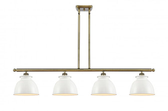 Adirondack - 4 Light - 48 inch - Antique Brass - Stem hung - Island Light (3442|516-4I-AB-M14-W-LED)