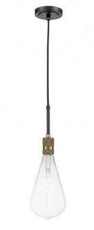 Ellis - 1 Light - 5 inch - Black Antique Brass - Cord hung - Mini Pendant (3442|444-1P-BAB-BB-125-LED)