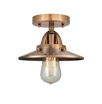 Railroad - 1 Light - 8 inch - Antique Copper - Semi-Flush Mount (3442|288-1C-AC-M3-AC)