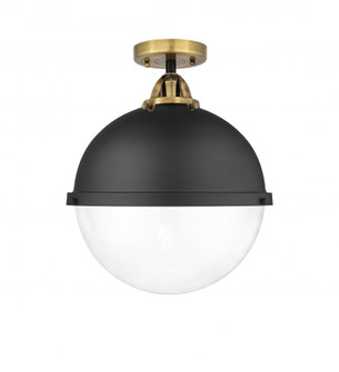 Hampden - 1 Light - 13 inch - Black Antique Brass - Semi-Flush Mount (3442|288-1C-BAB-HFS-122-BK)