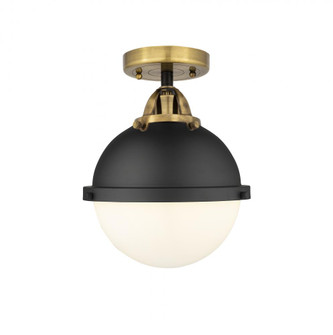 Hampden - 1 Light - 9 inch - Black Antique Brass - Semi-Flush Mount (3442|288-1C-BAB-HFS-81-BK)