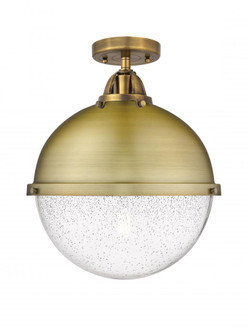 Hampden - 1 Light - 13 inch - Brushed Brass - Semi-Flush Mount (3442|288-1C-BB-HFS-124-BB-LED)