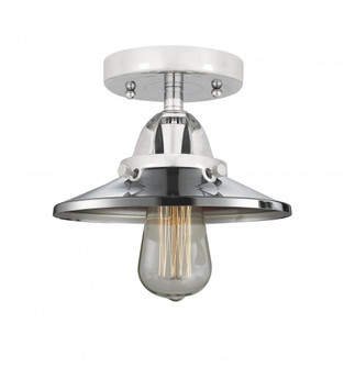 Railroad - 1 Light - 8 inch - Polished Chrome - Semi-Flush Mount (3442|288-1C-PC-M7-PC)