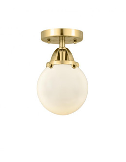 Beacon - 1 Light - 6 inch - Satin Gold - Semi-Flush Mount (3442|288-1C-SG-G201-6-LED)