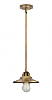 Railroad - 1 Light - 8 inch - Brushed Brass - Stem hung - Mini Pendant (3442|288-1S-BB-M4-BB)