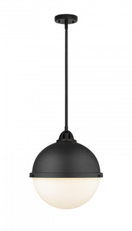 Hampden - 1 Light - 13 inch - Matte Black - Stem hung - Pendant (3442|288-1S-BK-HFS-121-BK-LED)