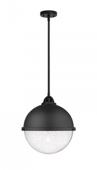Hampden - 1 Light - 13 inch - Matte Black - Stem hung - Pendant (3442|288-1S-BK-HFS-124-BK)