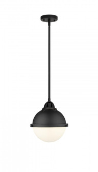 Hampden - 1 Light - 9 inch - Matte Black - Stem hung - Mini Pendant (3442|288-1S-BK-HFS-81-BK-LED)