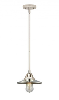 Railroad - 1 Light - 8 inch - Polished Nickel - Stem hung - Mini Pendant (3442|288-1S-PN-M1-PN-LED)