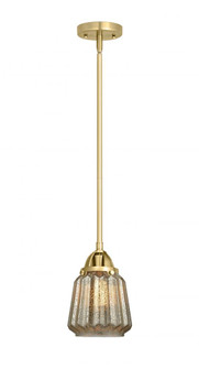 Chatham - 1 Light - 7 inch - Satin Gold - Stem hung - Mini Pendant (3442|288-1S-SG-G146-LED)