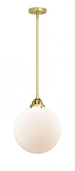 Beacon - 1 Light - 12 inch - Satin Gold - Stem hung - Mini Pendant (3442|288-1S-SG-G201-12-LED)