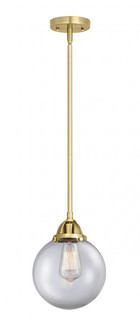 Beacon - 1 Light - 8 inch - Satin Gold - Stem hung - Mini Pendant (3442|288-1S-SG-G202-8)