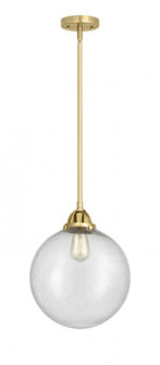 Beacon - 1 Light - 12 inch - Satin Gold - Stem hung - Mini Pendant (3442|288-1S-SG-G204-12-LED)