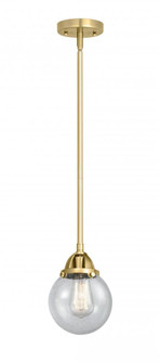 Beacon - 1 Light - 6 inch - Satin Gold - Stem hung - Mini Pendant (3442|288-1S-SG-G204-6-LED)