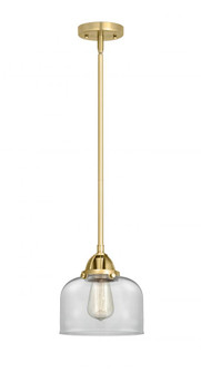 Bell - 1 Light - 8 inch - Satin Gold - Stem hung - Mini Pendant (3442|288-1S-SG-G72-LED)
